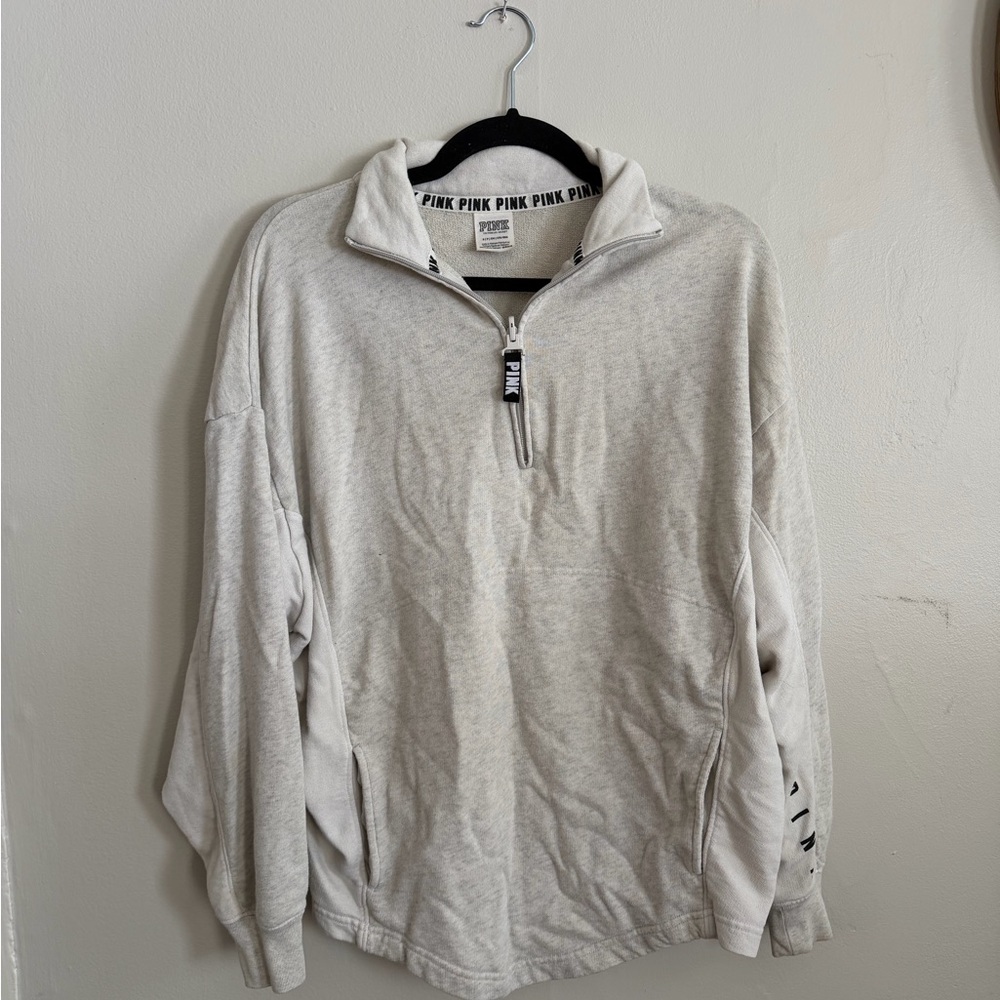 Victoria's Secret Men's Heather Gray Zip-Up Sweater
